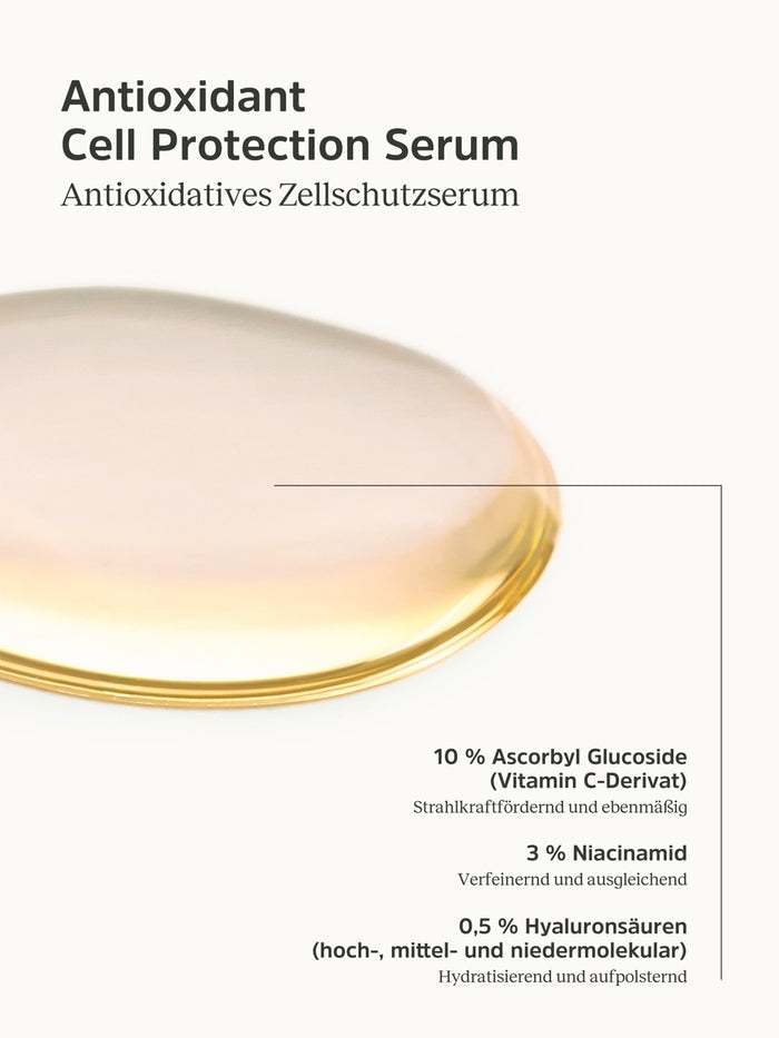 Konsistenz und Informationen zum Antioxidant Cell Protection Serum
