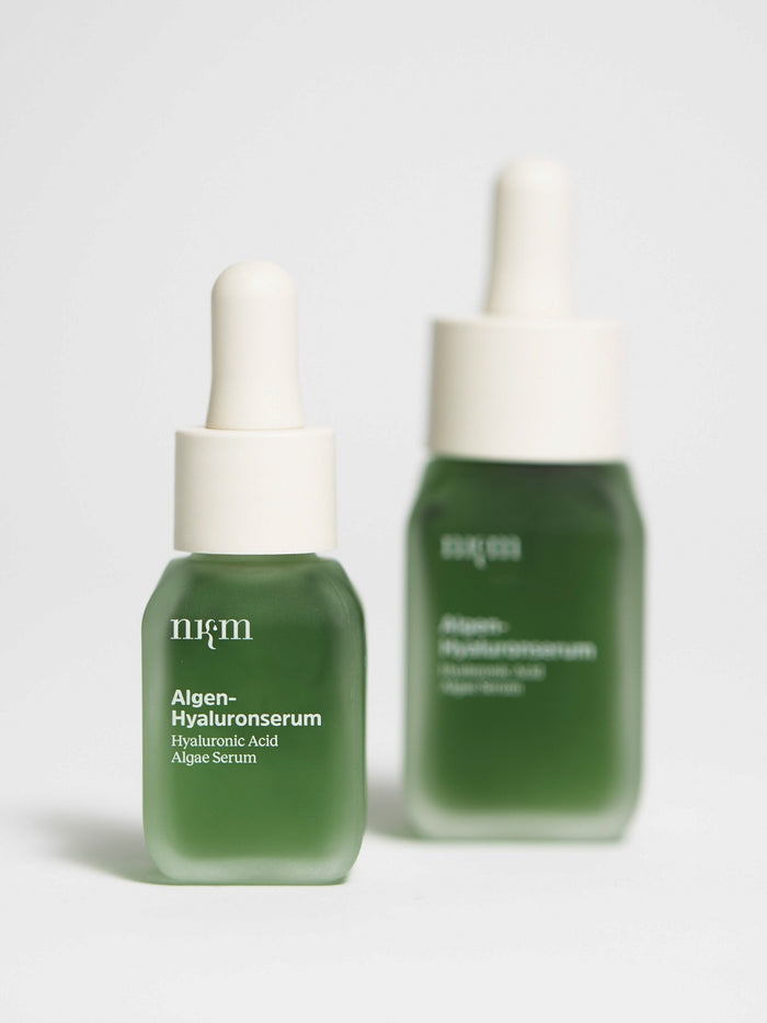 Algen-Hyaluronserum in regulärer und Reisegröße