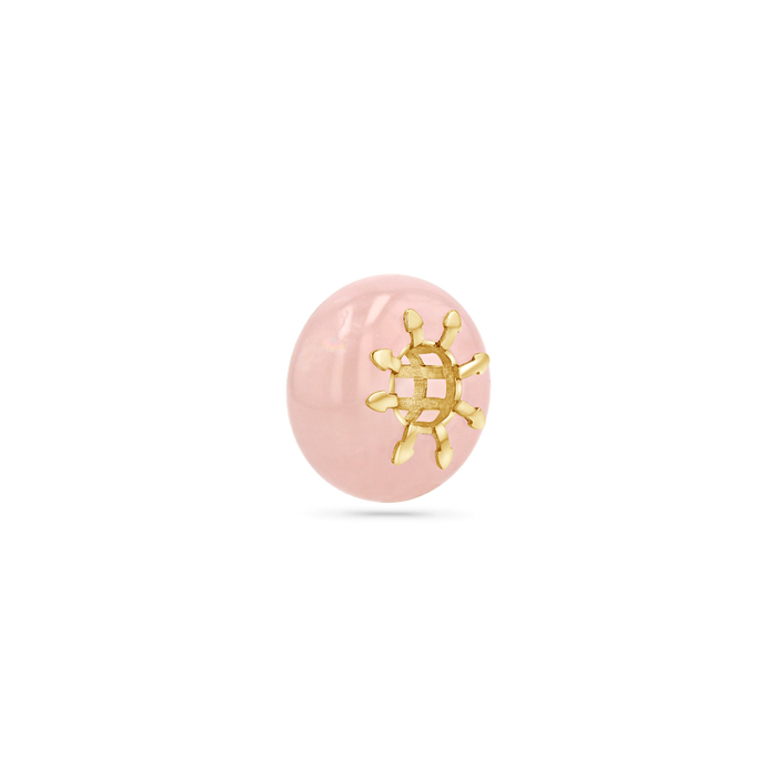 Rose Quartz Gemstone Slider Charm