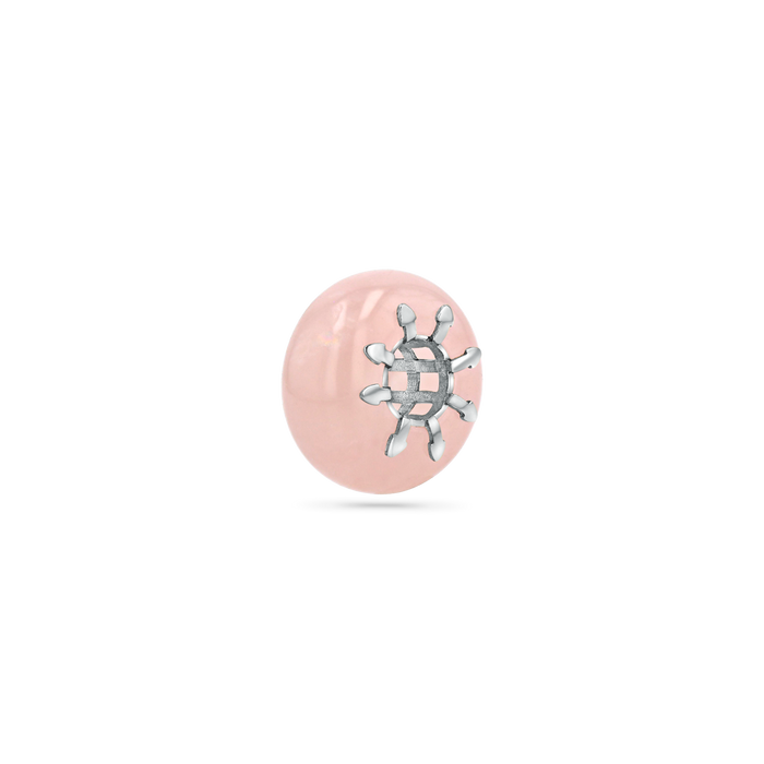 Rose Quartz Gemstone Slider Charm