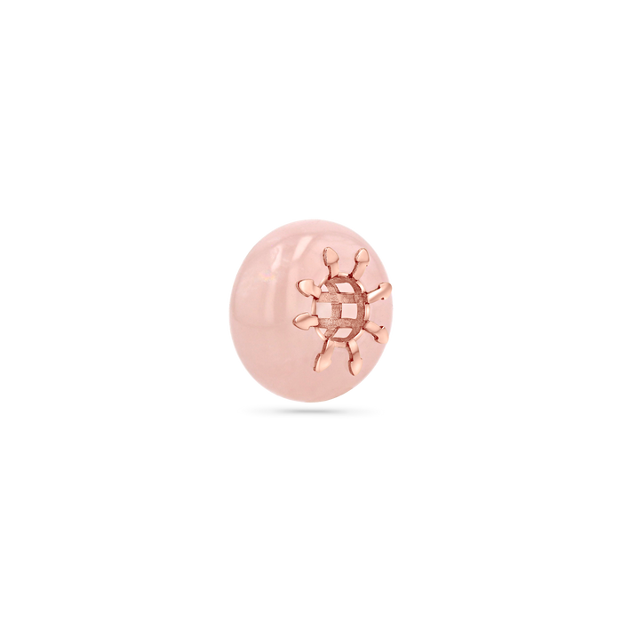 Rose Quartz Gemstone Slider Charm