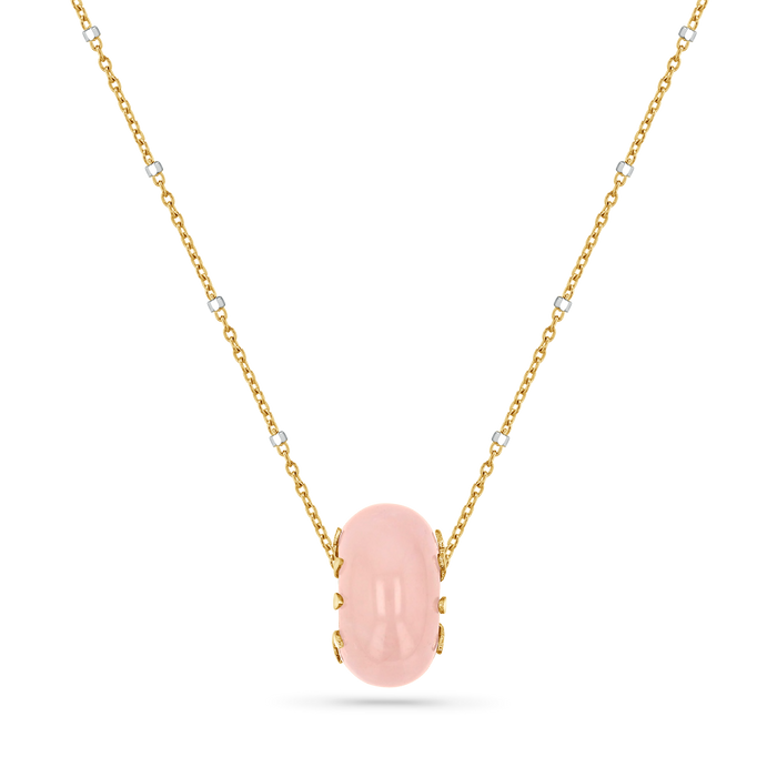 Rose Quartz Gemstone Slider Charm