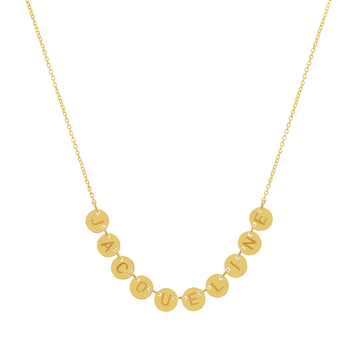 Round Bubble Name Necklace