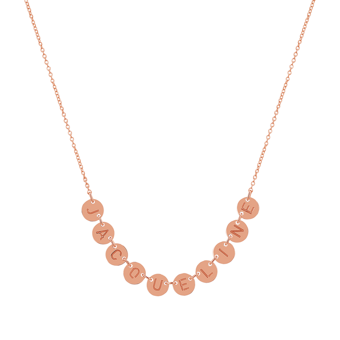 Round Bubble Name Necklace