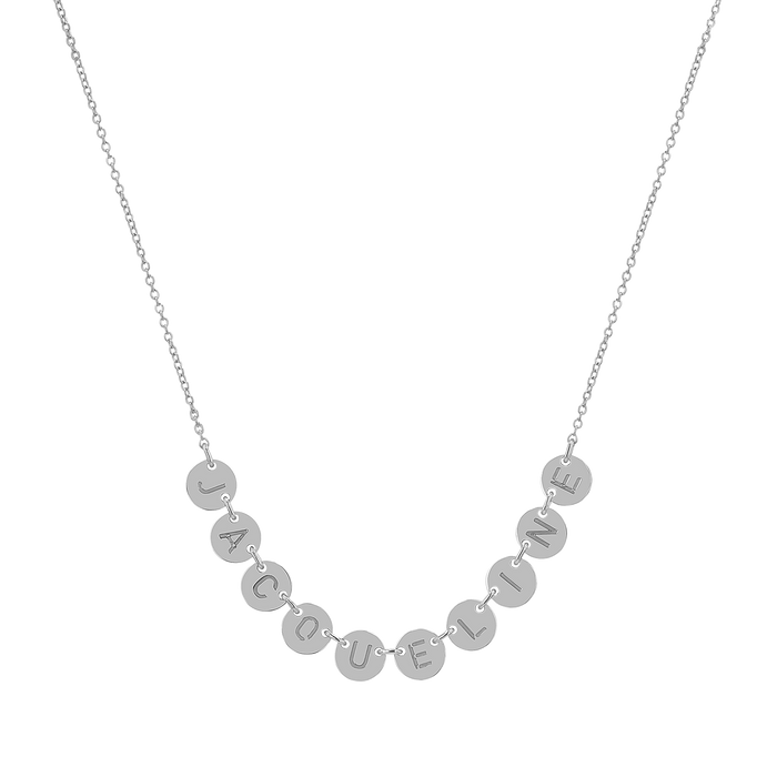 Round Bubble Name Necklace