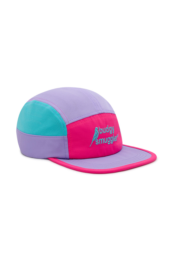 Running Cap in Pink Purple Blue