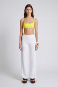 Sarı İnce Askılı Crop Top-Y261011155