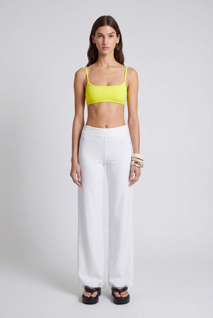 Sarı İnce Askılı Crop Top-Y261011155