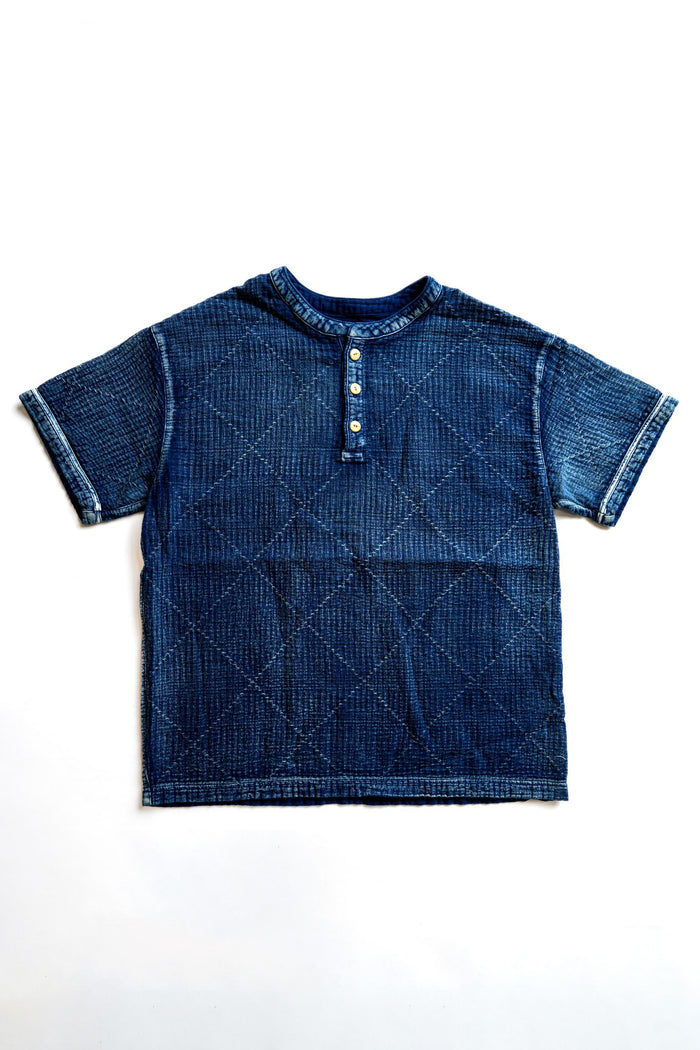 SASHIKO HENRY SHIRT - INDIGO