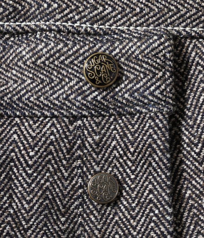 SC42609 FICTION ROMANCE 16.7oz. INDIGO TWEED WORK PANTS - BEIGE