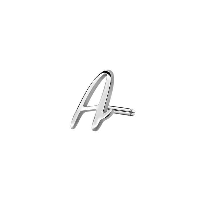 Script Letter Stud Earrings