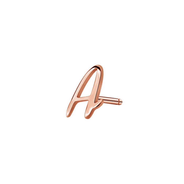 Script Letter Stud Earrings