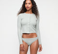 Seamless Waffle Cardigan