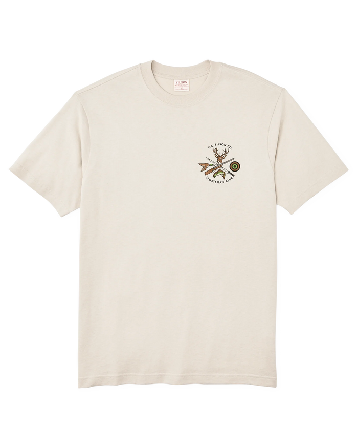 SHORT SLEEVE SPORTSMAN CLUB GRAPHIC T-SHIRT (FRONTIER) - CLIFF GRAY/SPORTSMAN CLUB