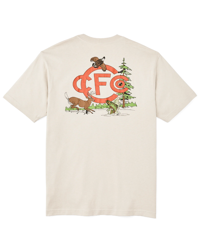 SHORT SLEEVE SPORTSMAN CLUB GRAPHIC T-SHIRT (FRONTIER) - CLIFF GRAY/SPORTSMAN CLUB