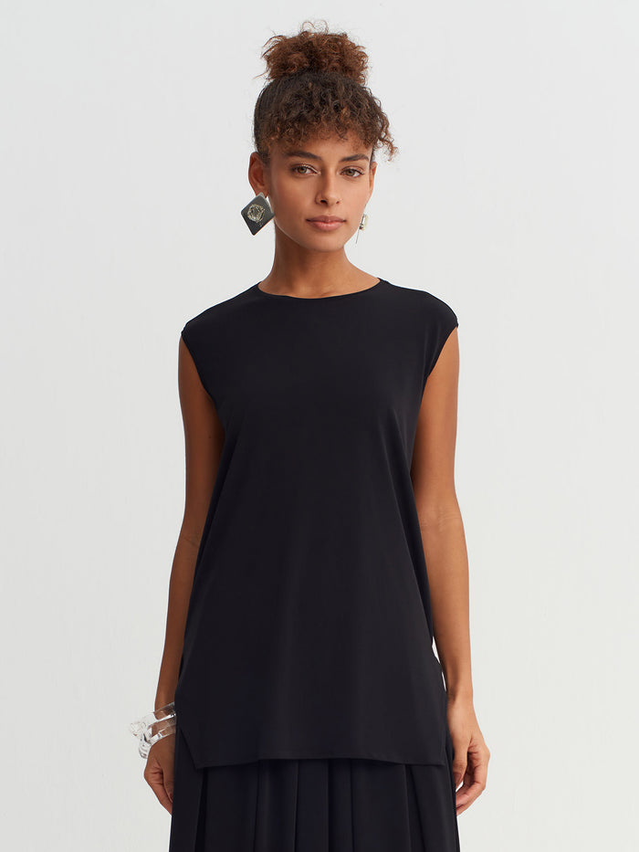 Siyah Basic Jarse Tshirt-Y261011101