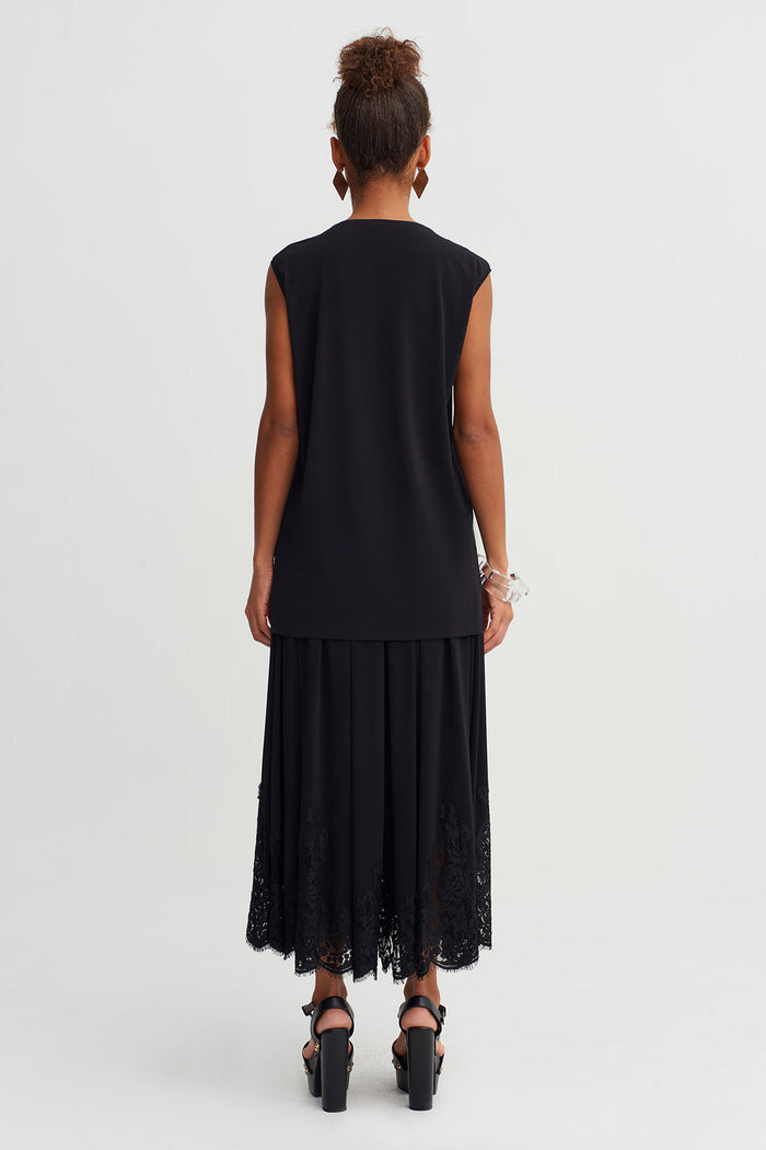 Siyah Basic Jarse Tshirt-Y261011101