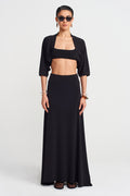Siyah Jarse Bolero Hırka-Y265015117