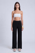 Siyah Jarse Plise Pantolon-Y263013084