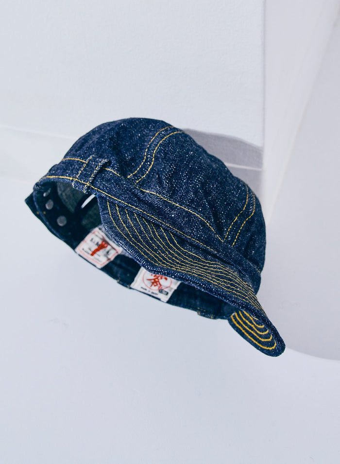 SJ201WC-3100VX (17oz Zero+ Denim Work Cap) - INDIGO
