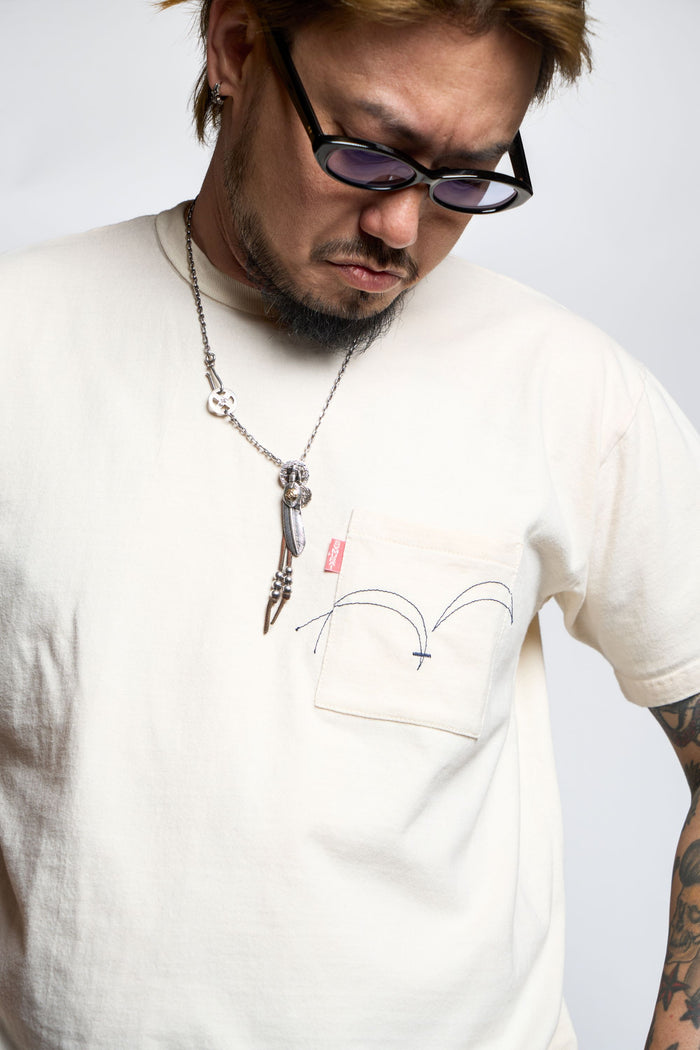 SJPOT01 POCKET TEE - NATURAL