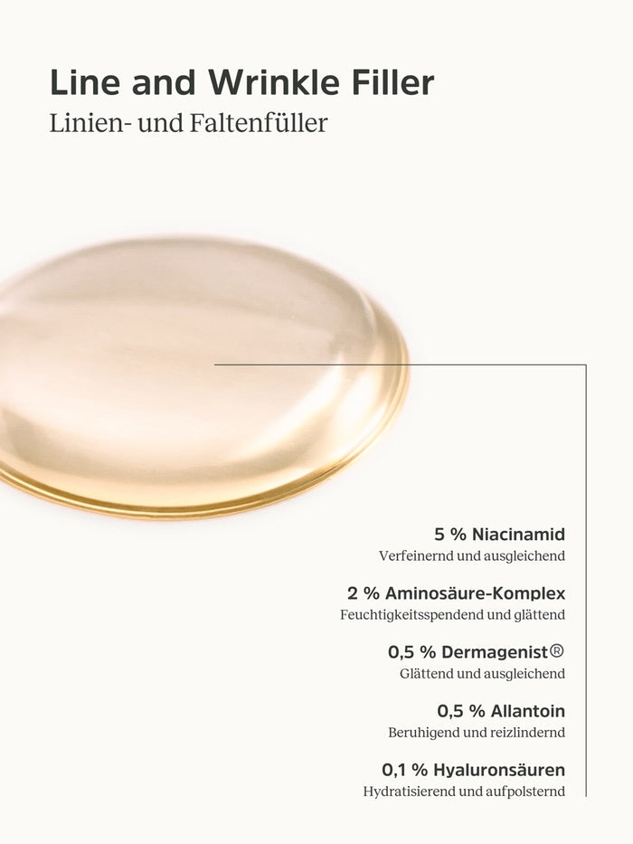 Konsistenz und Informationen zum Line and Wrinkle Filler