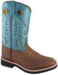 Children's Smoky Mountain Pueblo Leather Boot in Brown Oil Distress/Turquoise