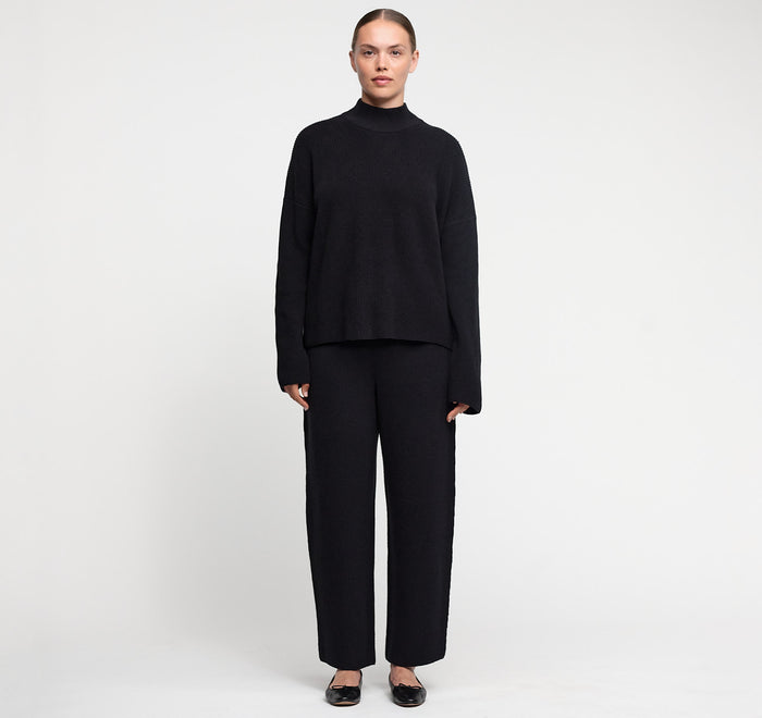 Soft Knit Barrel Leg Pants