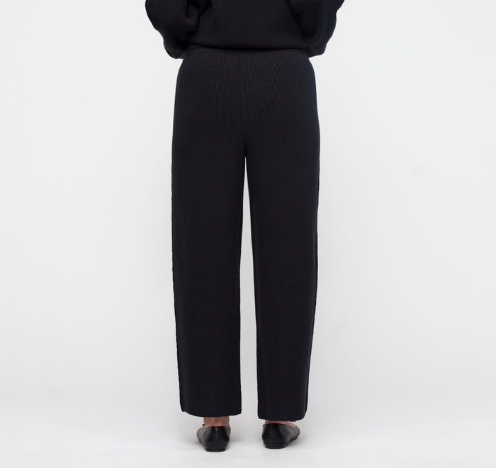 Soft Knit Barrel Leg Pants