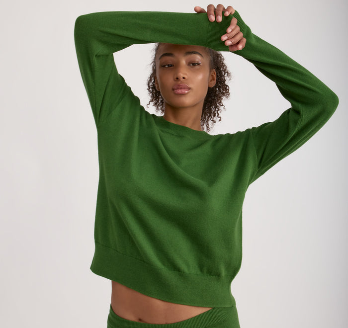 Soft Knit Boxy Crewneck Sweater