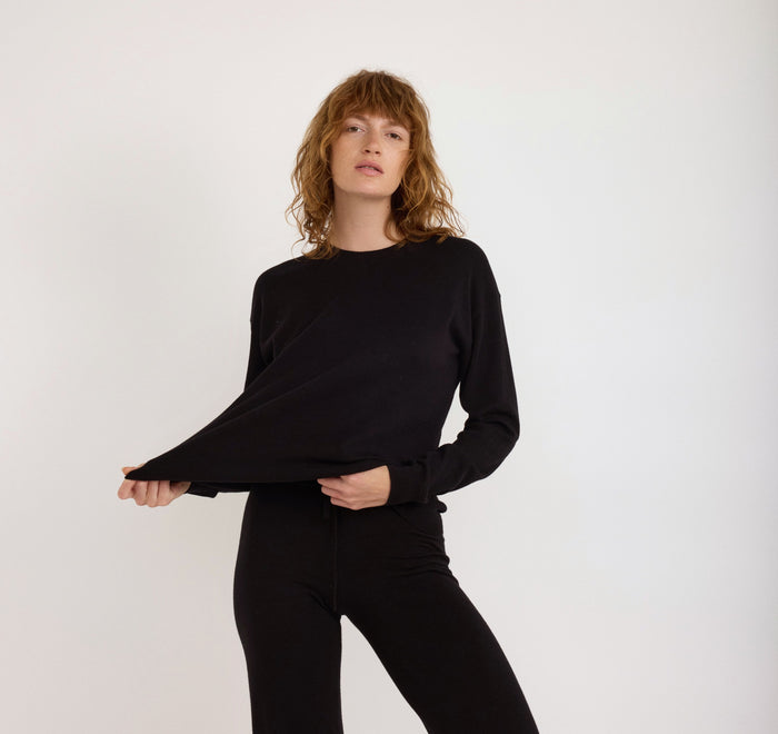 Soft Knit Boxy Crewneck Sweater