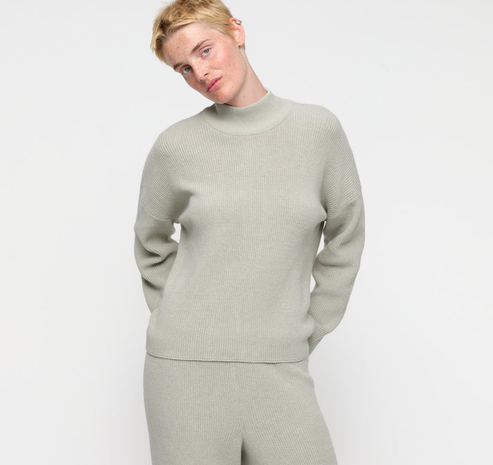 Soft Knit Mock Neck Pullover