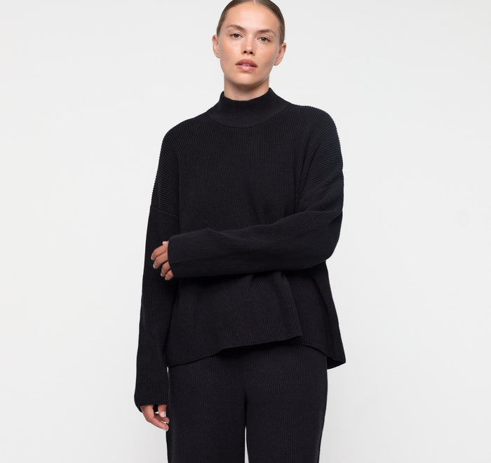Soft Knit Mock Neck Pullover