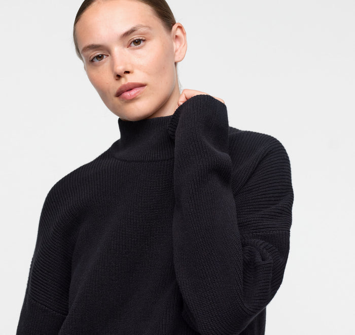 Soft Knit Mock Neck Pullover