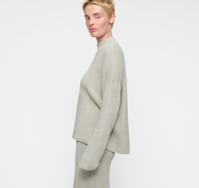 Soft Knit Mock Neck Pullover
