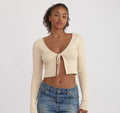Soft Knit Rib Tie Cardigan