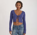 Soft Knit Rib Tie Cardigan