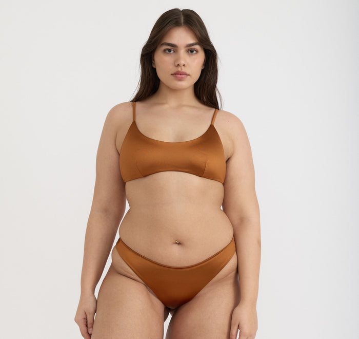 Solar Swim Scoop Neck Bikini Top
