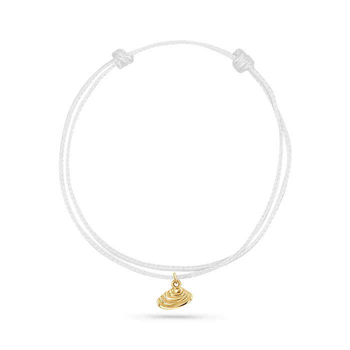 14K Yellow Gold / Venus Seashell / White Cord