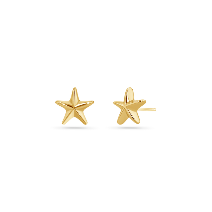 Soleil Star Seashell Stud Earrings