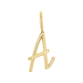 Solid Script Letter Charm