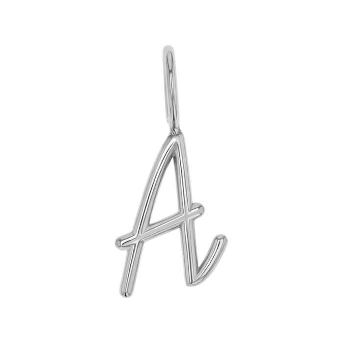 Solid Script Letter Charm