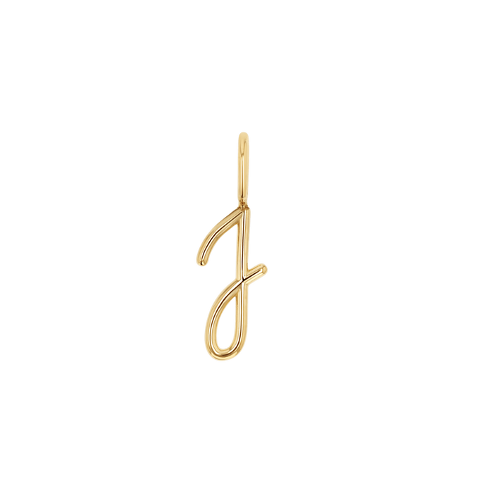 Solid Script Letter Charm