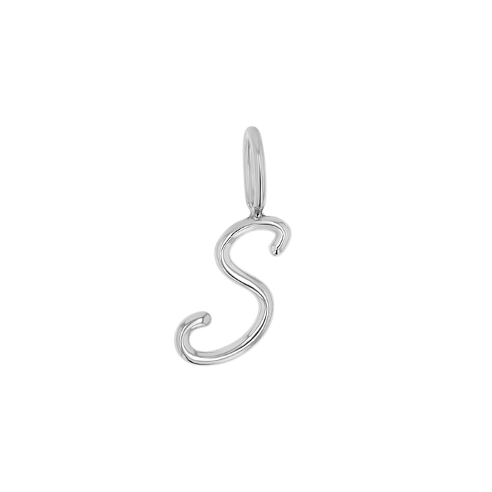 Solid Script Letter Charm