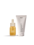 Antioxidatives Zellschutzserum und Skin-balancing Sunscreen von nkm im Duo