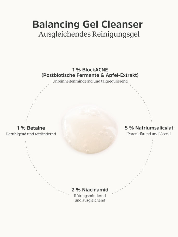 Inhaltsstoffe und Konsistenz des Balancing Gel Cleansers von nkm.