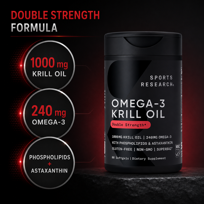 Sports Research Omega-3 Krill Oil – 60 Softgels