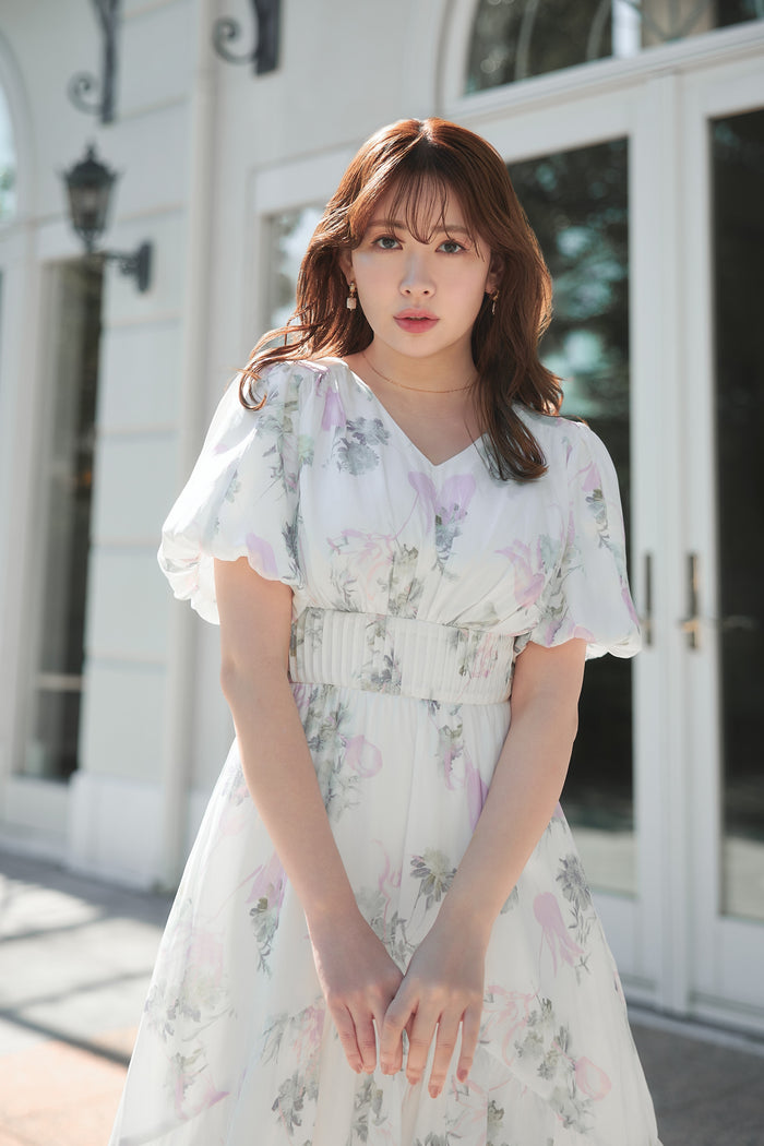 Spring Bouquet Satin Dress