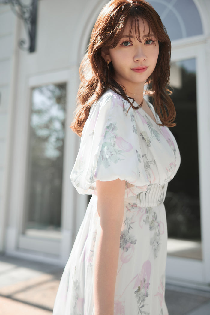Spring Bouquet Satin Dress