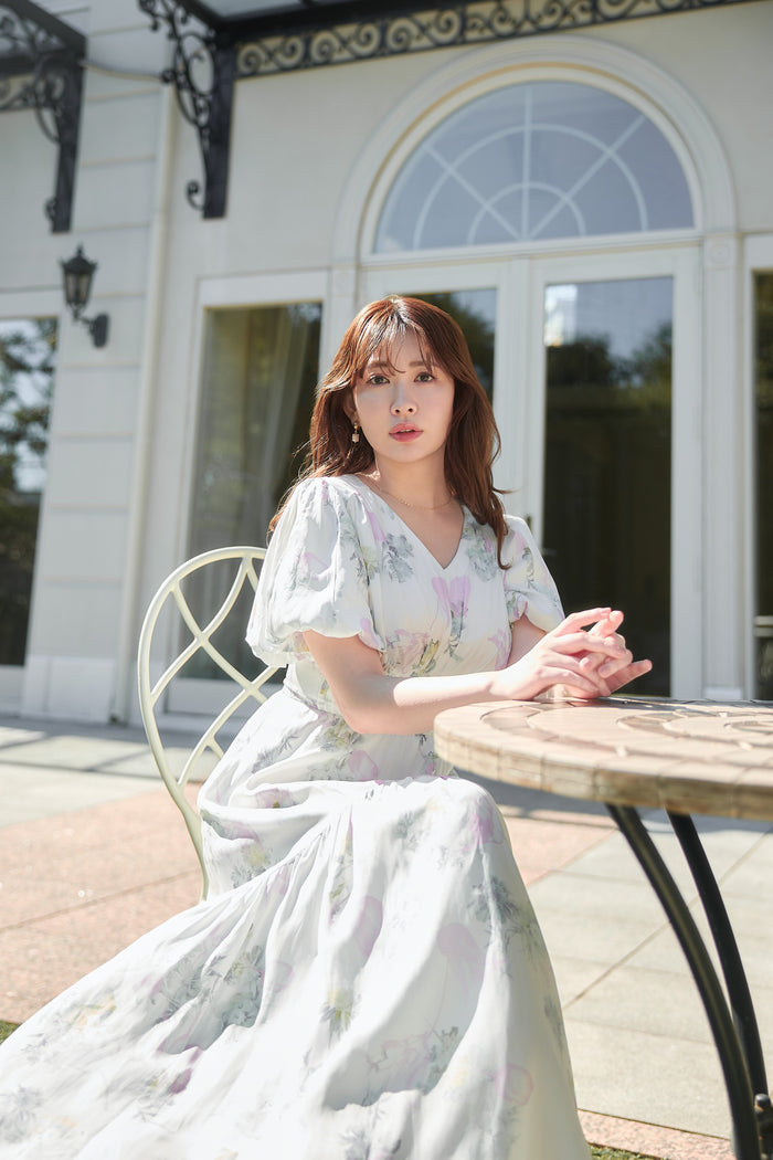 Spring Bouquet Satin Dress